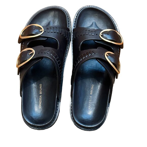 Vanessa Bruno Fussbett Sandals, Black, Size 39 - Picture 2 of 12